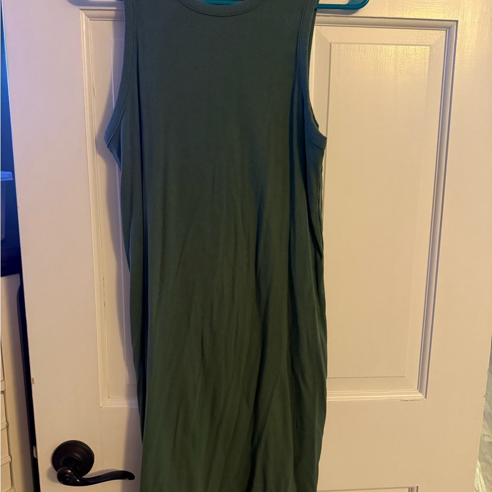 A New Day Teal Ribbed Knit dress